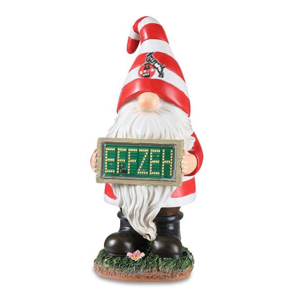 1. FC Köln Gartenzwerg "EFFZEH" leuchtend
